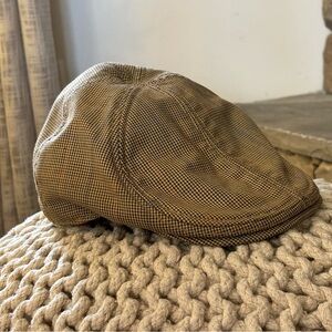 Goorin Bros Men’s Duck Cap Houndstooth SZ Small 103-5869 Khaki